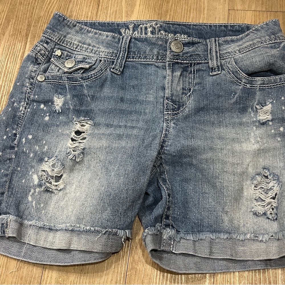 Wallflower Juniors Ripped Denim Jean  Shorts - Size 3